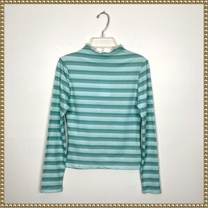 Nordstrom Cali Be Green Striped Top Girls Small NWT